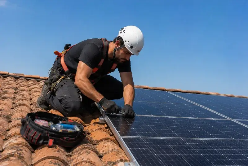 Maintenance et monitoring de panneaux solaires à Ampus