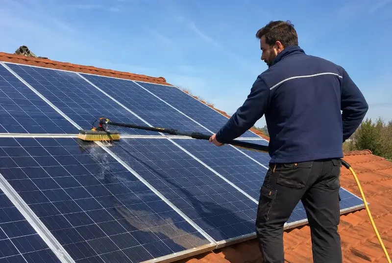 Nettoyage et entretien de panneaux solaires à Ampus